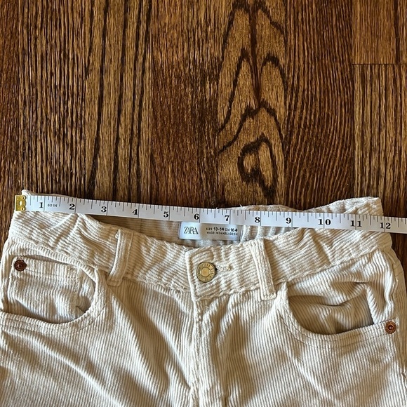 Zara Girls Flare Leg‎ Corduroy Pants Cream Color Size 13-14 CM 164 - Picture 7 of 16